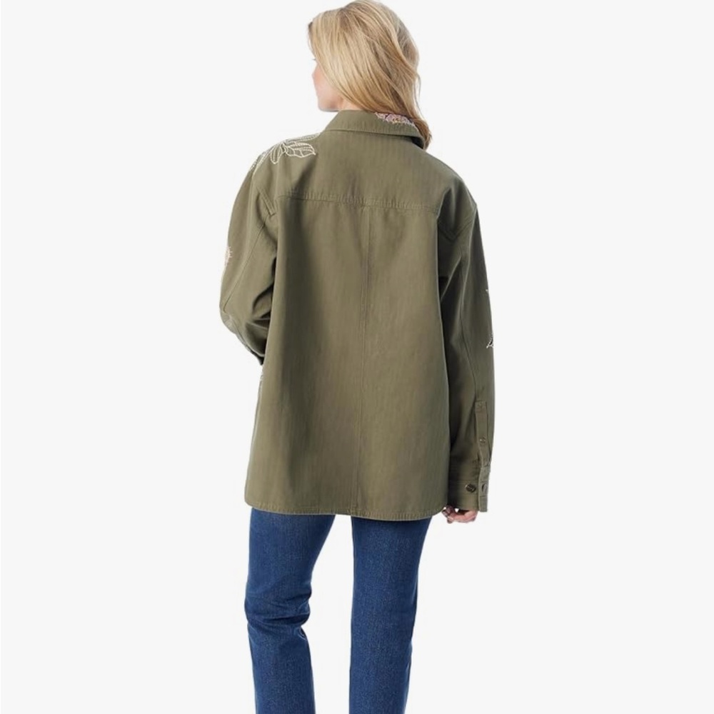 Jessica Simpson Boho Embroidered Shacket Jacket 3X - Picture 5 of 7